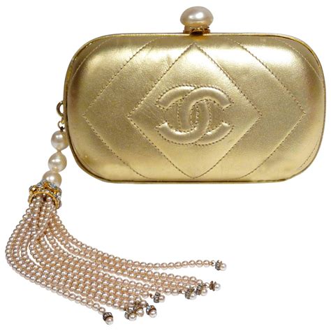 chanel gold chain strap|chanel clutch with hand strap.